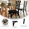 Merrick Lane Mara Solid Wood Dining Chair with Stackable Design, Ornate Seat Back Accenting, and Elegant Finish